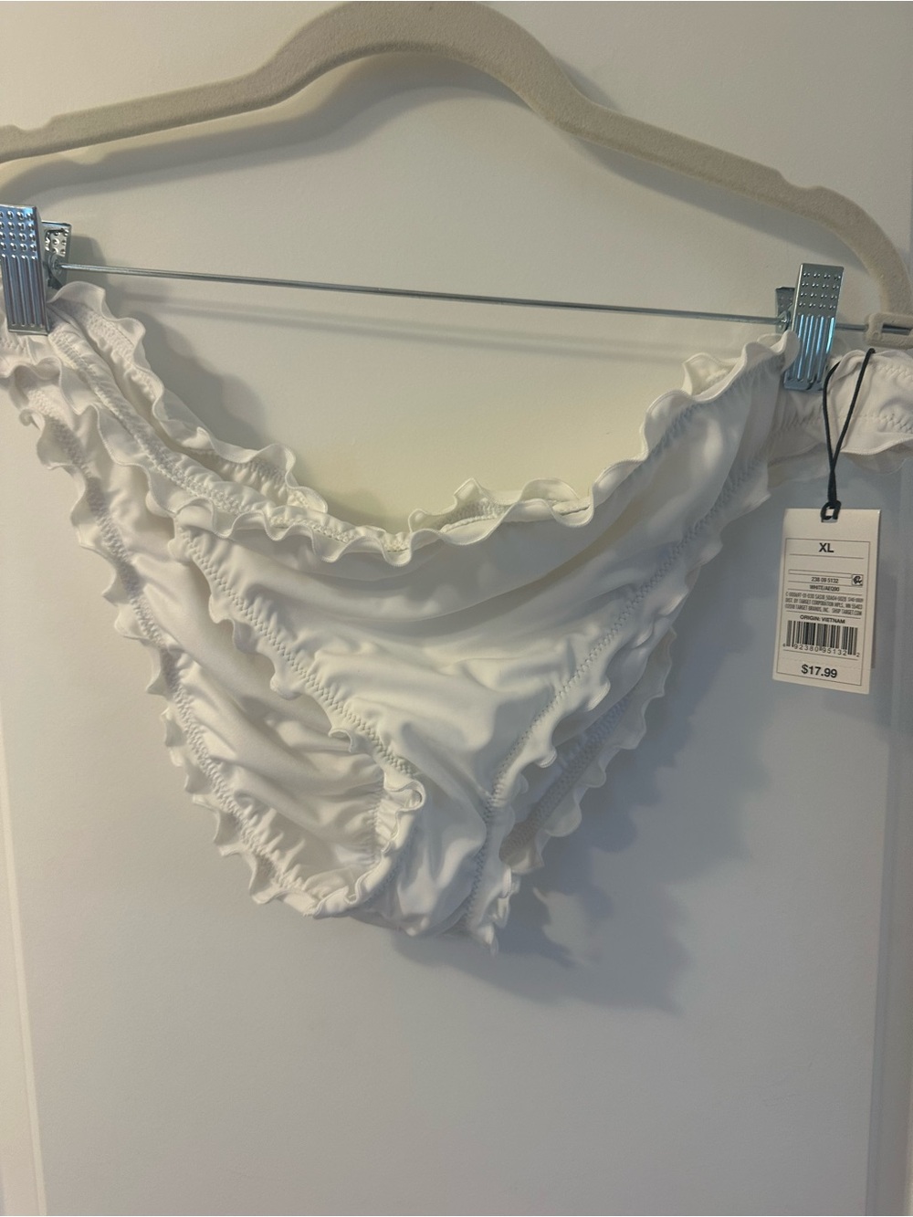 Shade & Shore White Ruffle Bikini Bottoms
